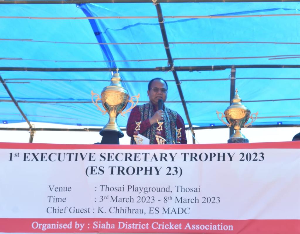 Puhpa K. Chhihrau, Executive Secretary, MADC ta 1st Executive Secretary Trophy 2023 hmâkhei